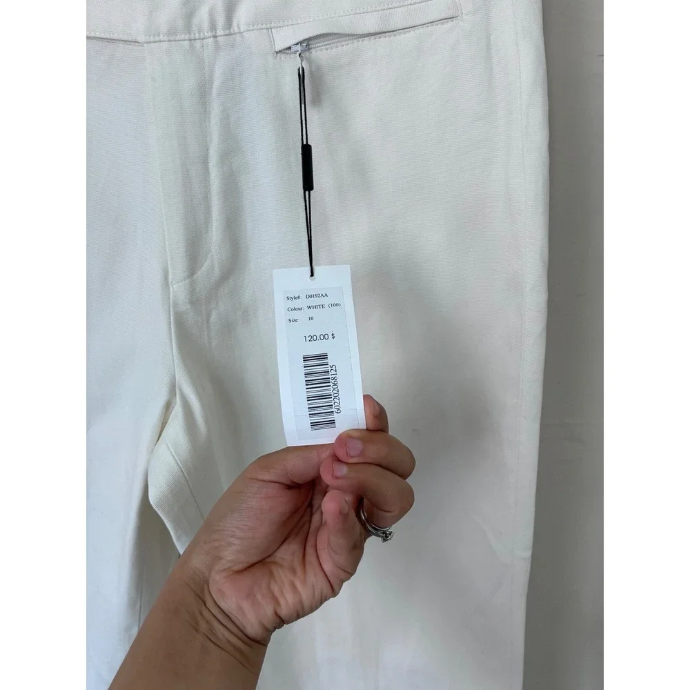 Calvin Klein Golf Mens White Straight Leg Trousers  Size 10 NEW